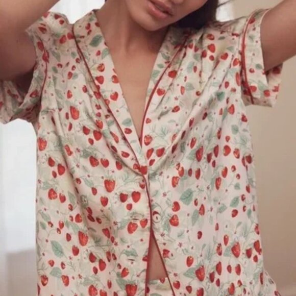 Anthropologie Other - Anthropologie Silky Patterned Pajama Top (NEW XS)